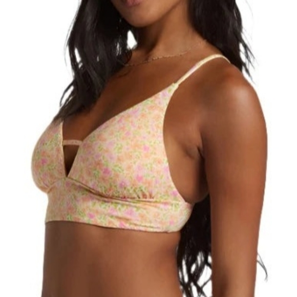 🐡BILLABONG CLASSIC PRINTED V-NECK BIKINI TOP SIZE S/8 - Picture 2 of 9
